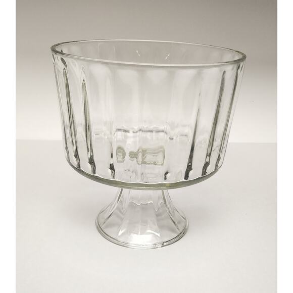 Indiana Glass 8.5" Tall Trifle Dessert Bowl Pedestal Clear Glass - Picture 2 of 5